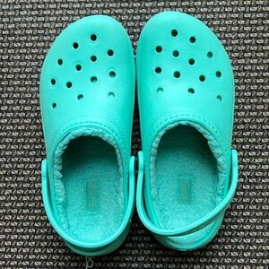 Sea green size 3 junior crocs